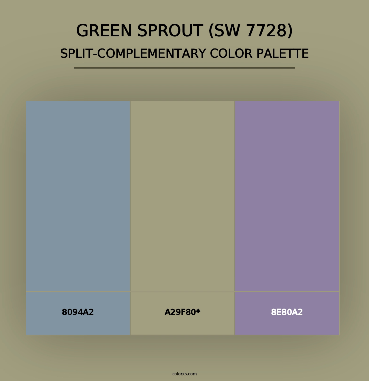 Green Sprout (SW 7728) - Split-Complementary Color Palette