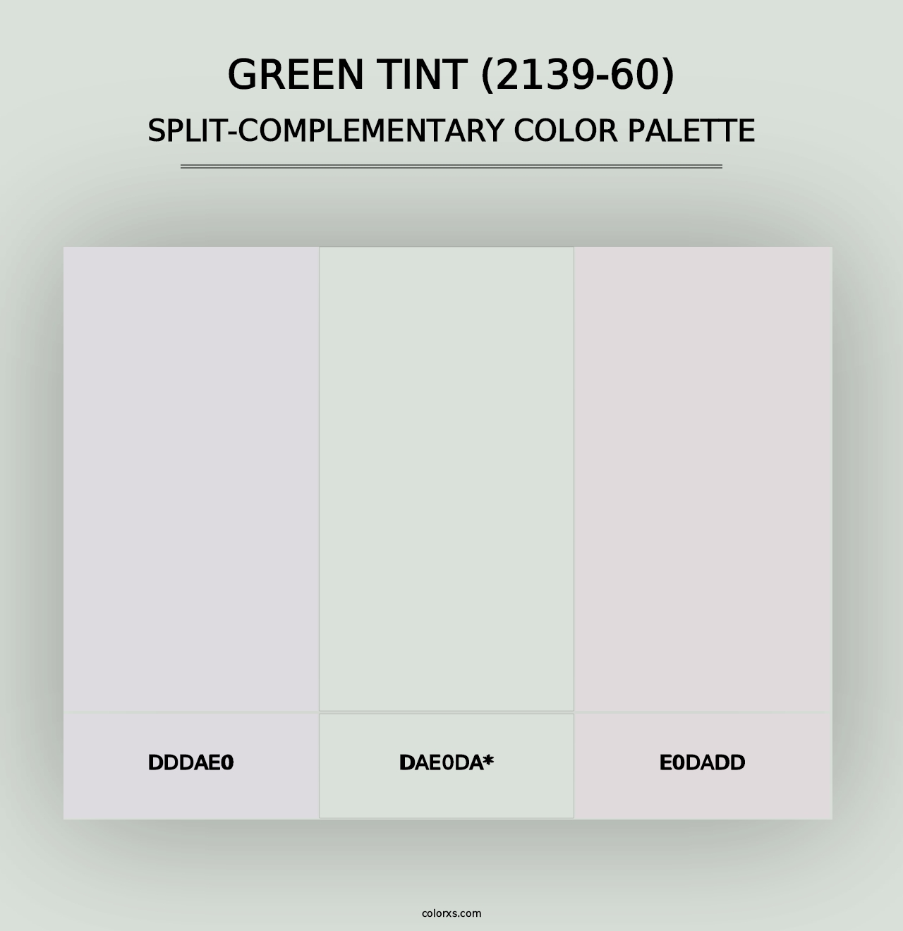 Green Tint (2139-60) - Split-Complementary Color Palette