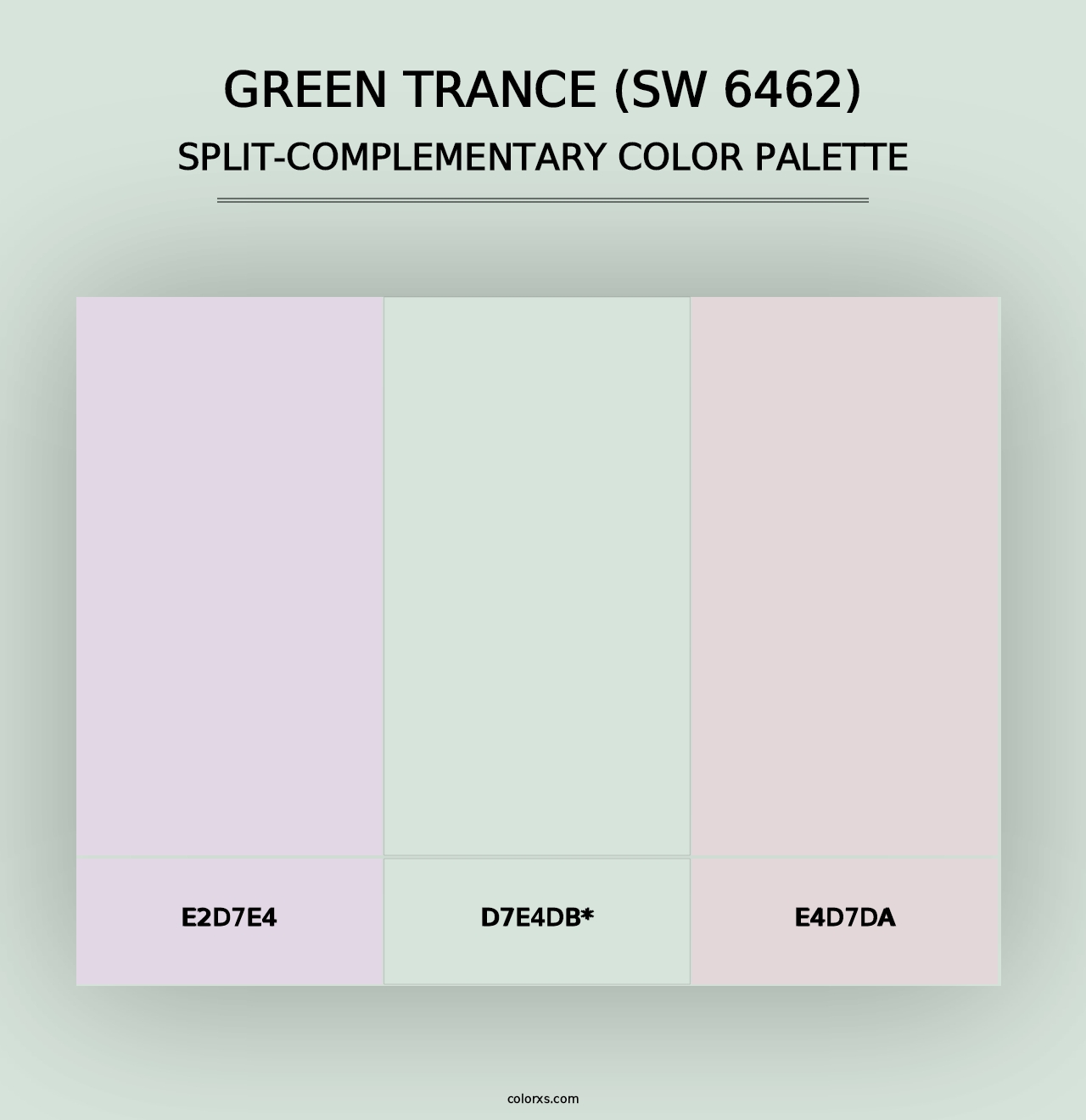 Green Trance (SW 6462) - Split-Complementary Color Palette