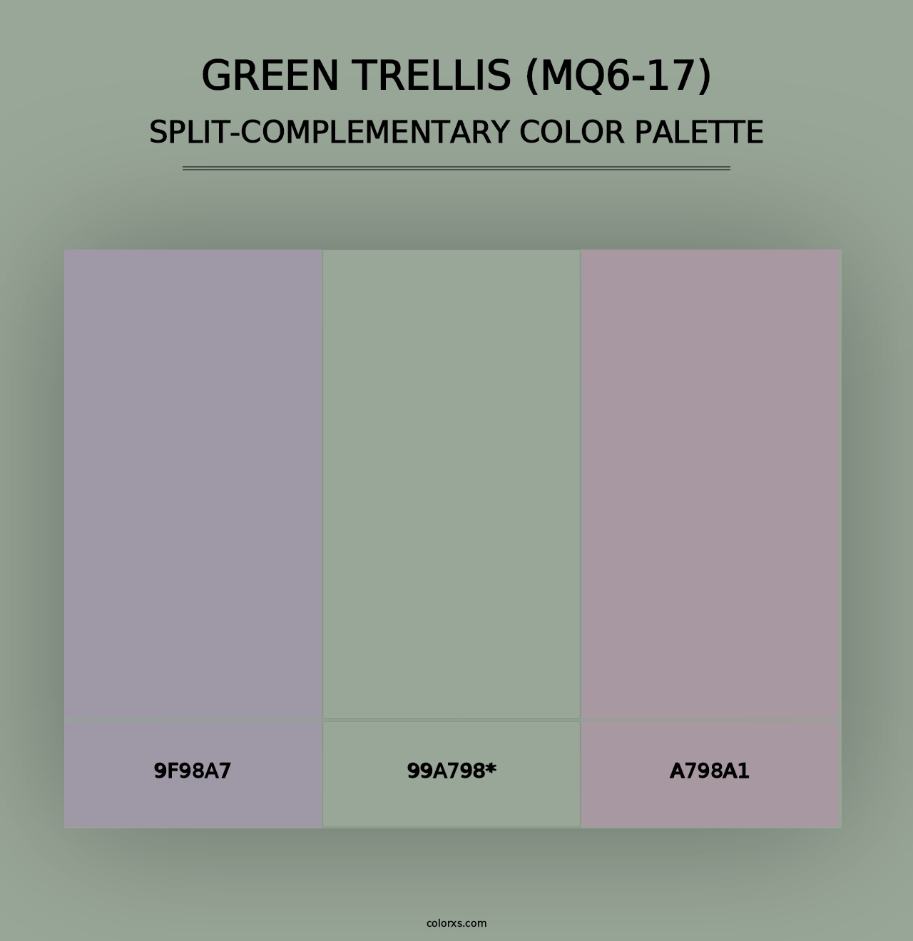 Green Trellis (MQ6-17) - Split-Complementary Color Palette