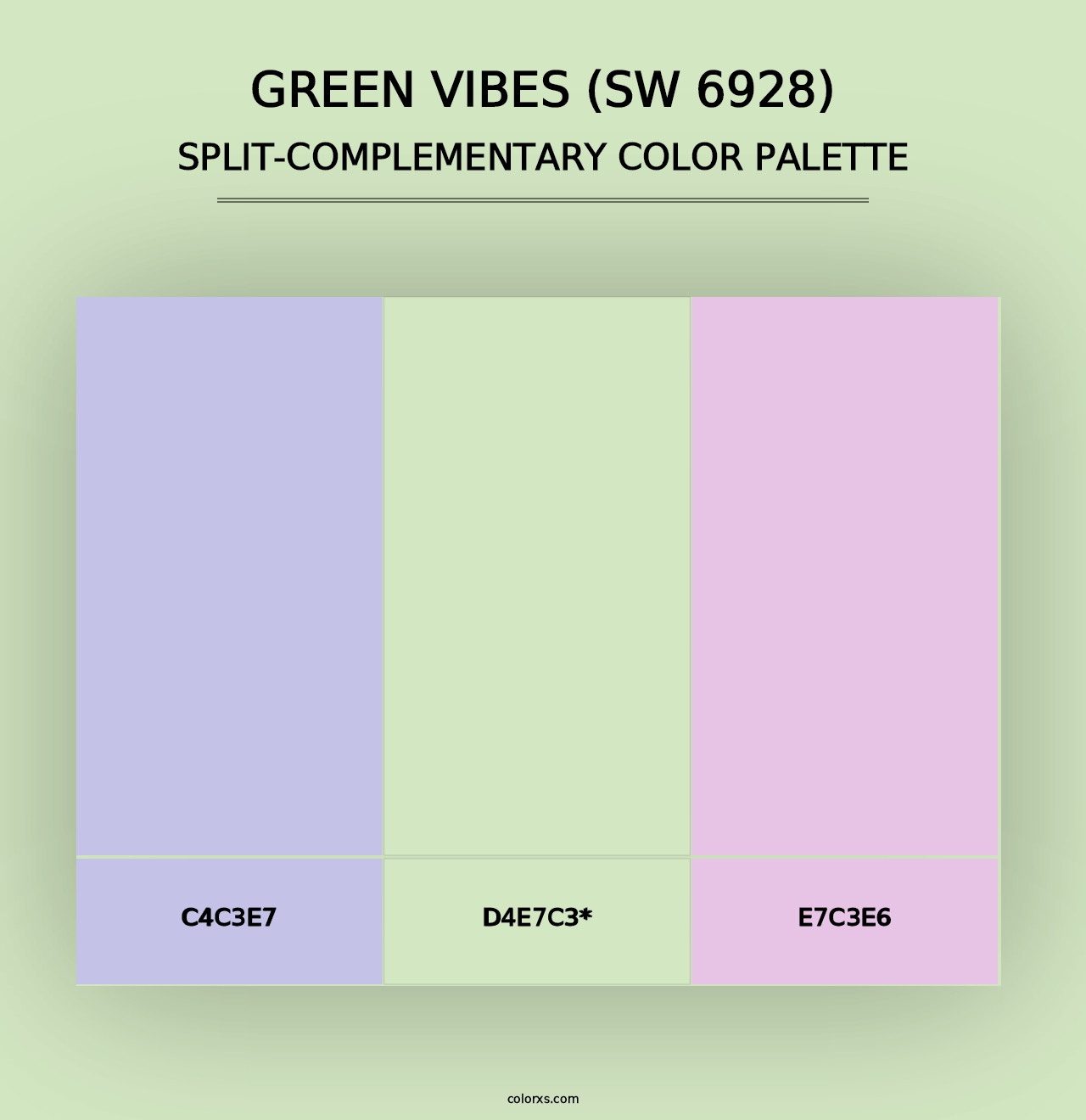 Green Vibes (SW 6928) - Split-Complementary Color Palette