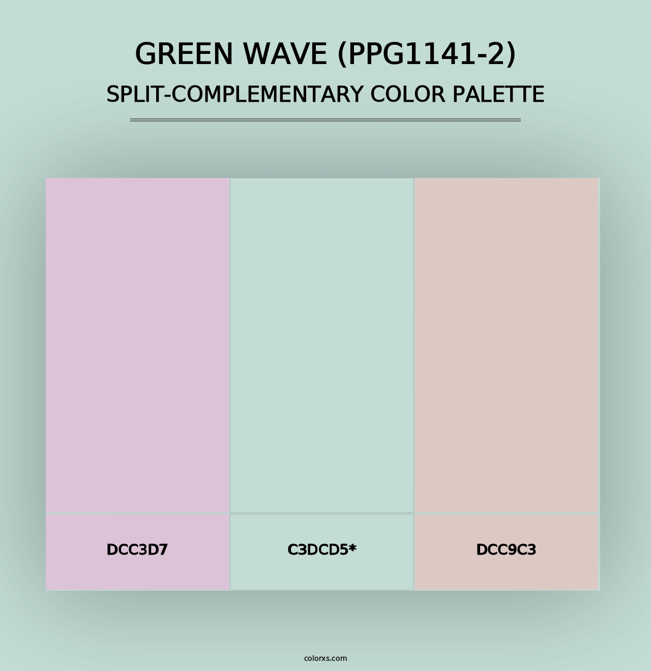 Green Wave (PPG1141-2) - Split-Complementary Color Palette