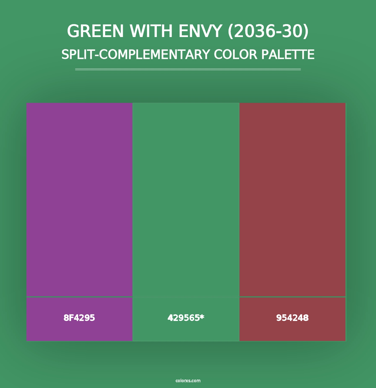 Green with Envy (2036-30) - Split-Complementary Color Palette