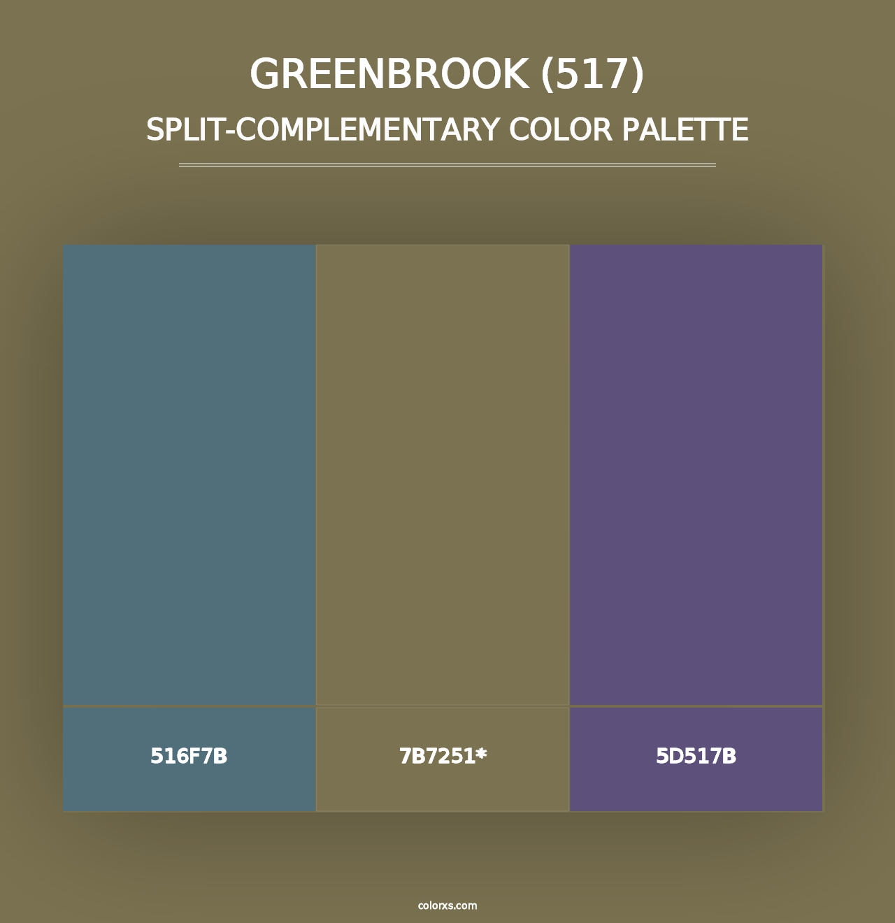 Greenbrook (517) - Split-Complementary Color Palette