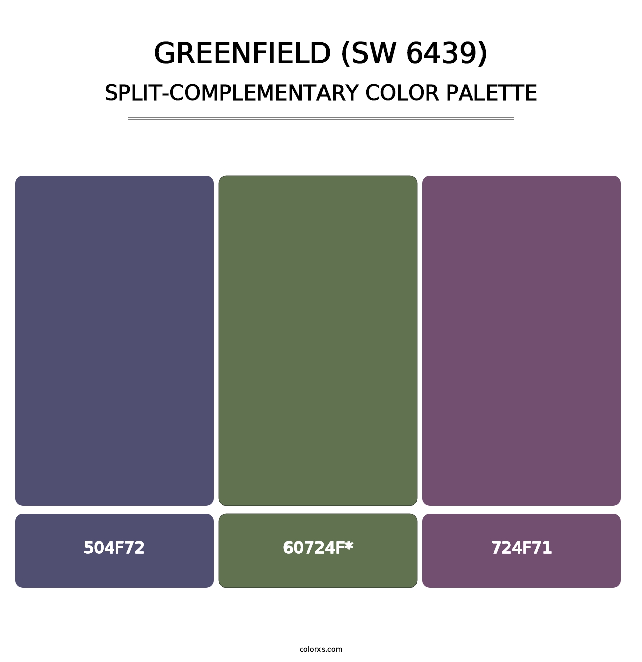 Greenfield (SW 6439) - Split-Complementary Color Palette