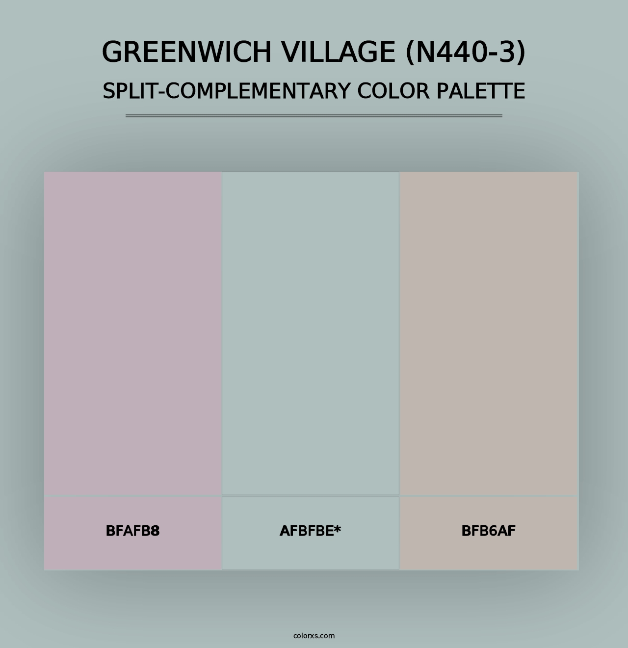 Greenwich Village (N440-3) - Split-Complementary Color Palette