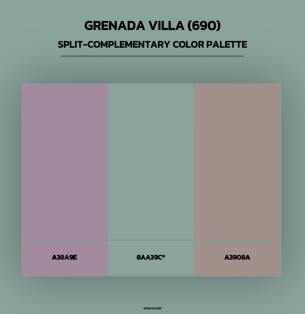 Grenada Villa (690) - Split-Complementary Color Palette