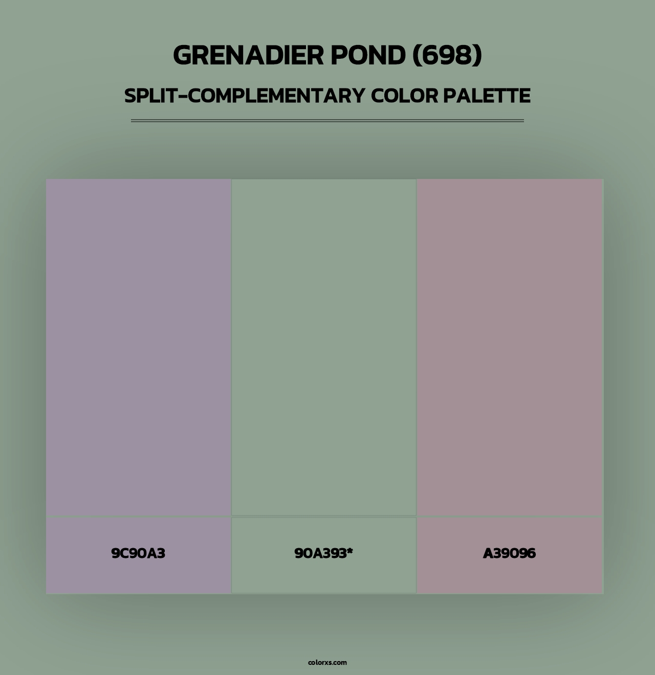 Grenadier Pond (698) - Split-Complementary Color Palette