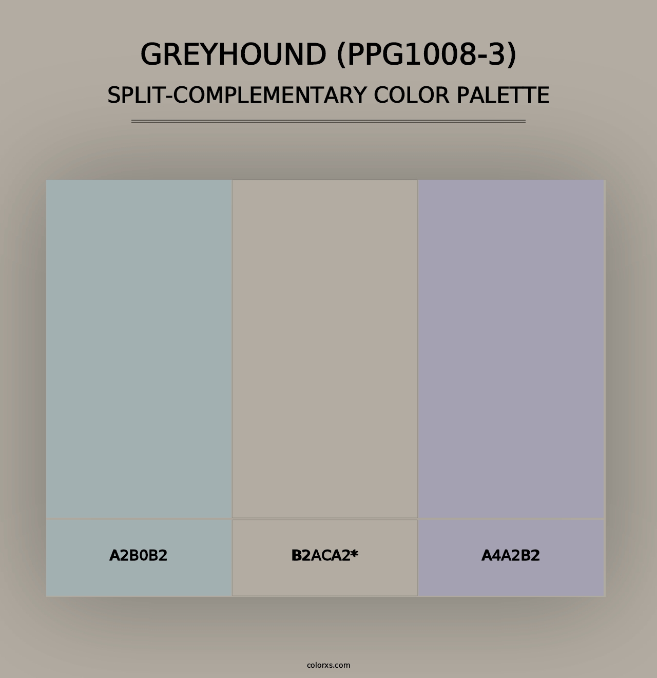 Greyhound (PPG1008-3) - Split-Complementary Color Palette