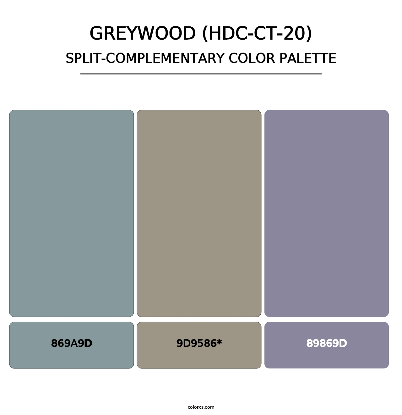 Greywood (HDC-CT-20) - Split-Complementary Color Palette