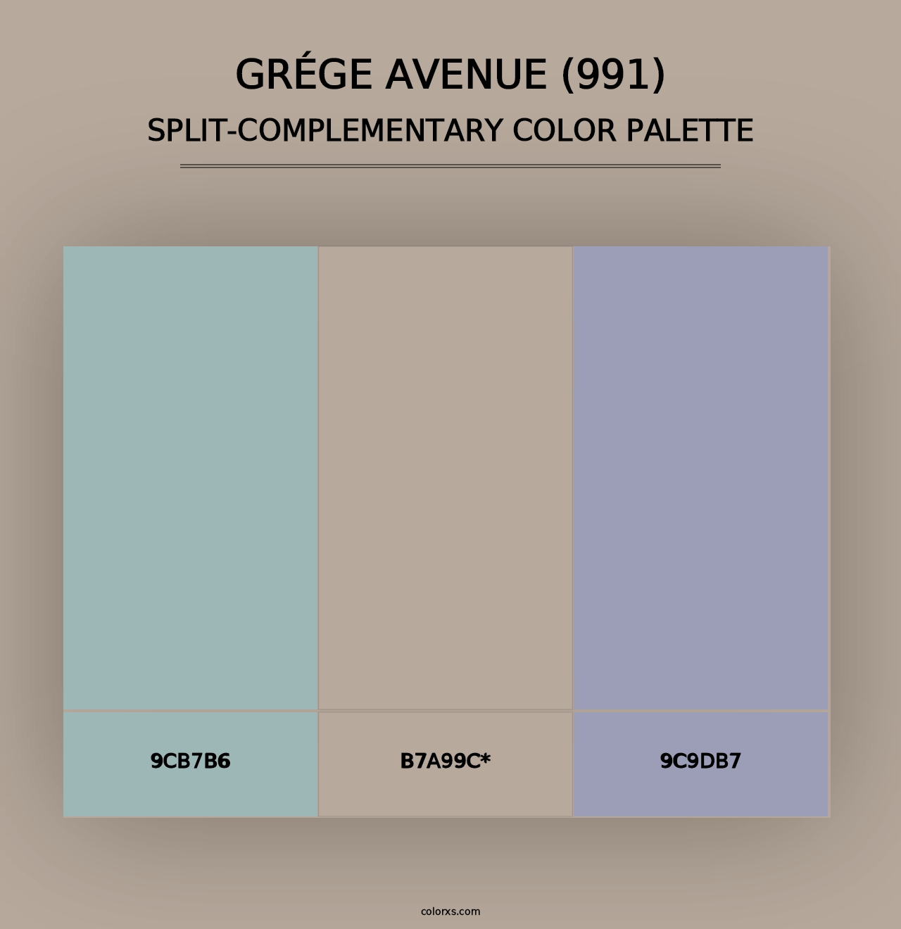 Grége Avenue (991) - Split-Complementary Color Palette