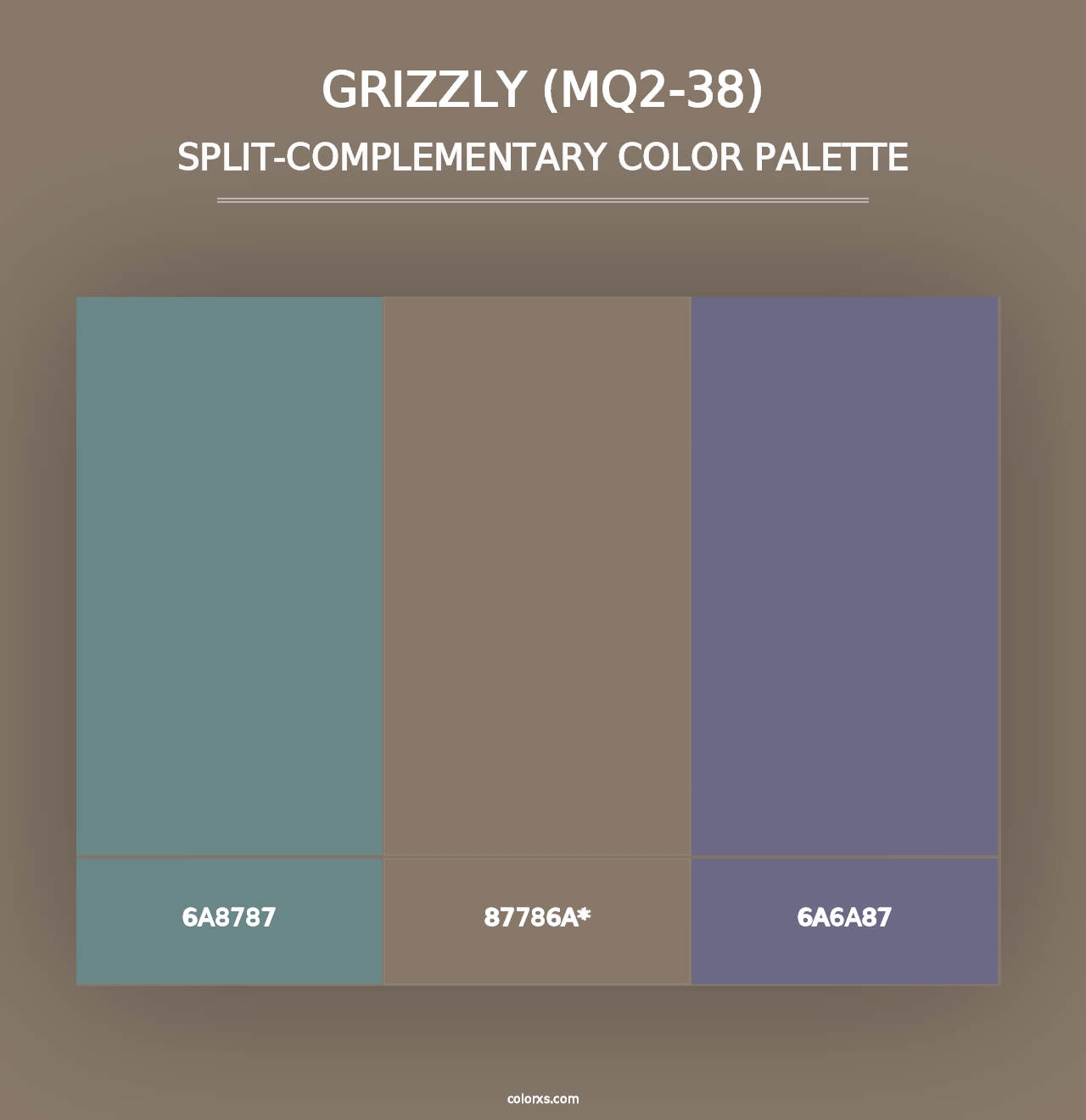 Grizzly (MQ2-38) - Split-Complementary Color Palette