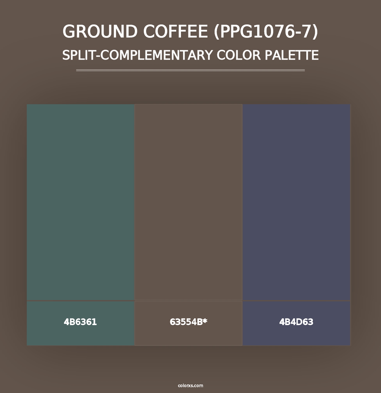 Ground Coffee (PPG1076-7) - Split-Complementary Color Palette