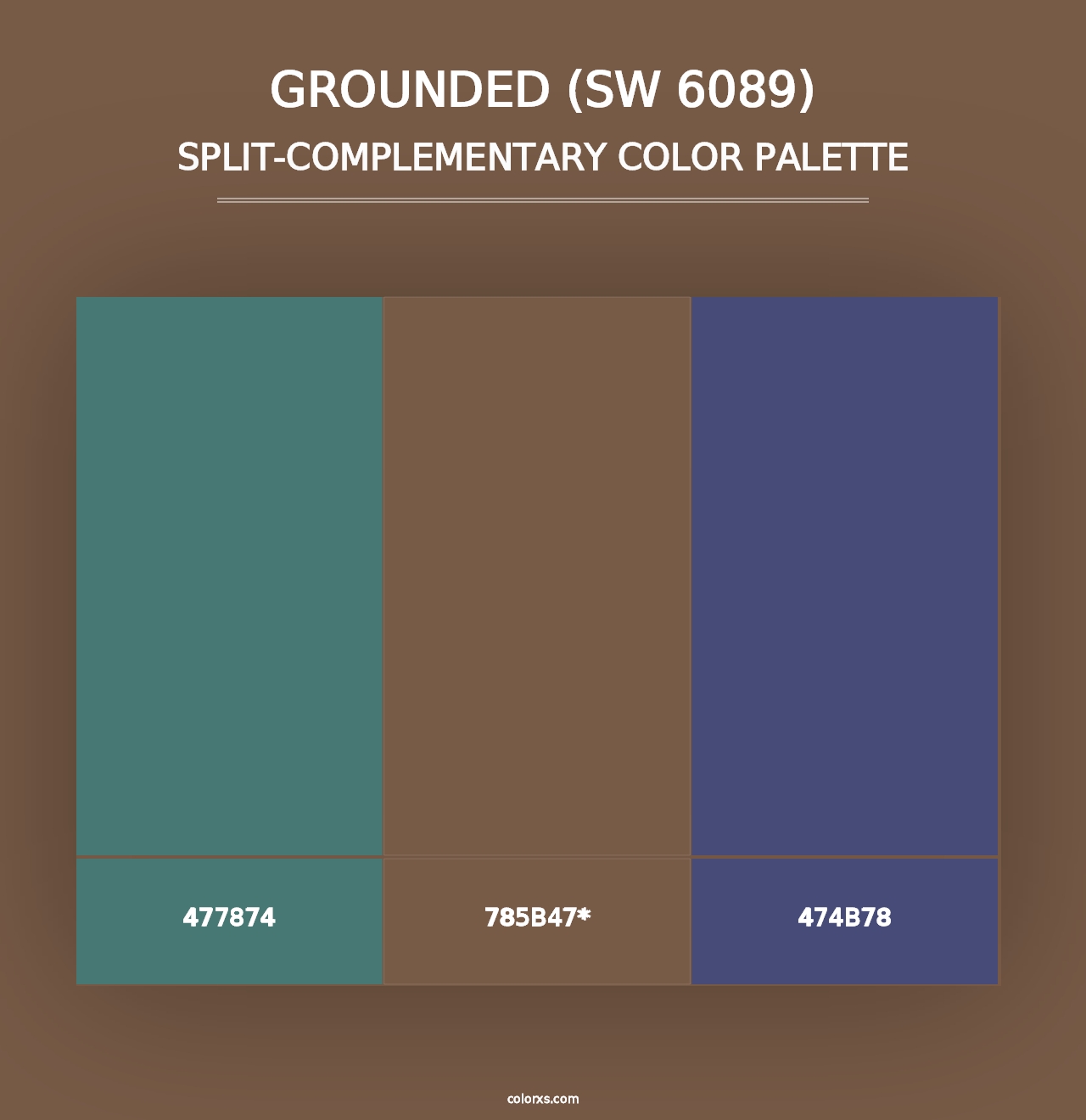 Grounded (SW 6089) - Split-Complementary Color Palette