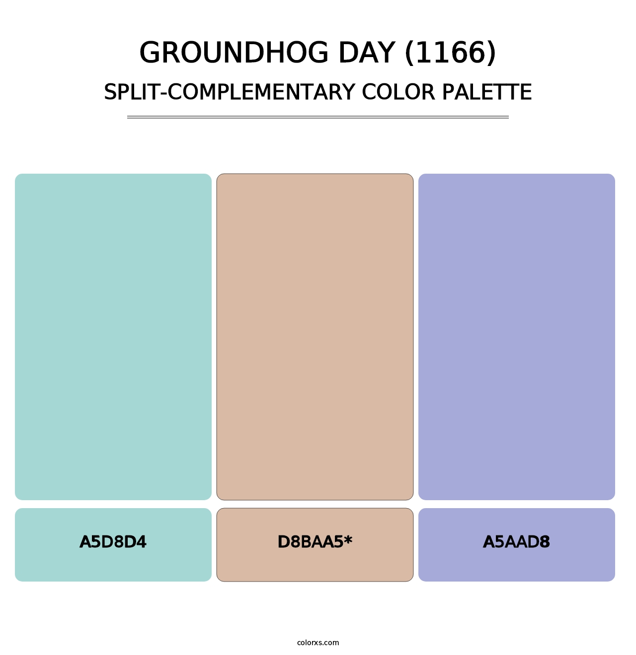 Groundhog Day (1166) - Split-Complementary Color Palette