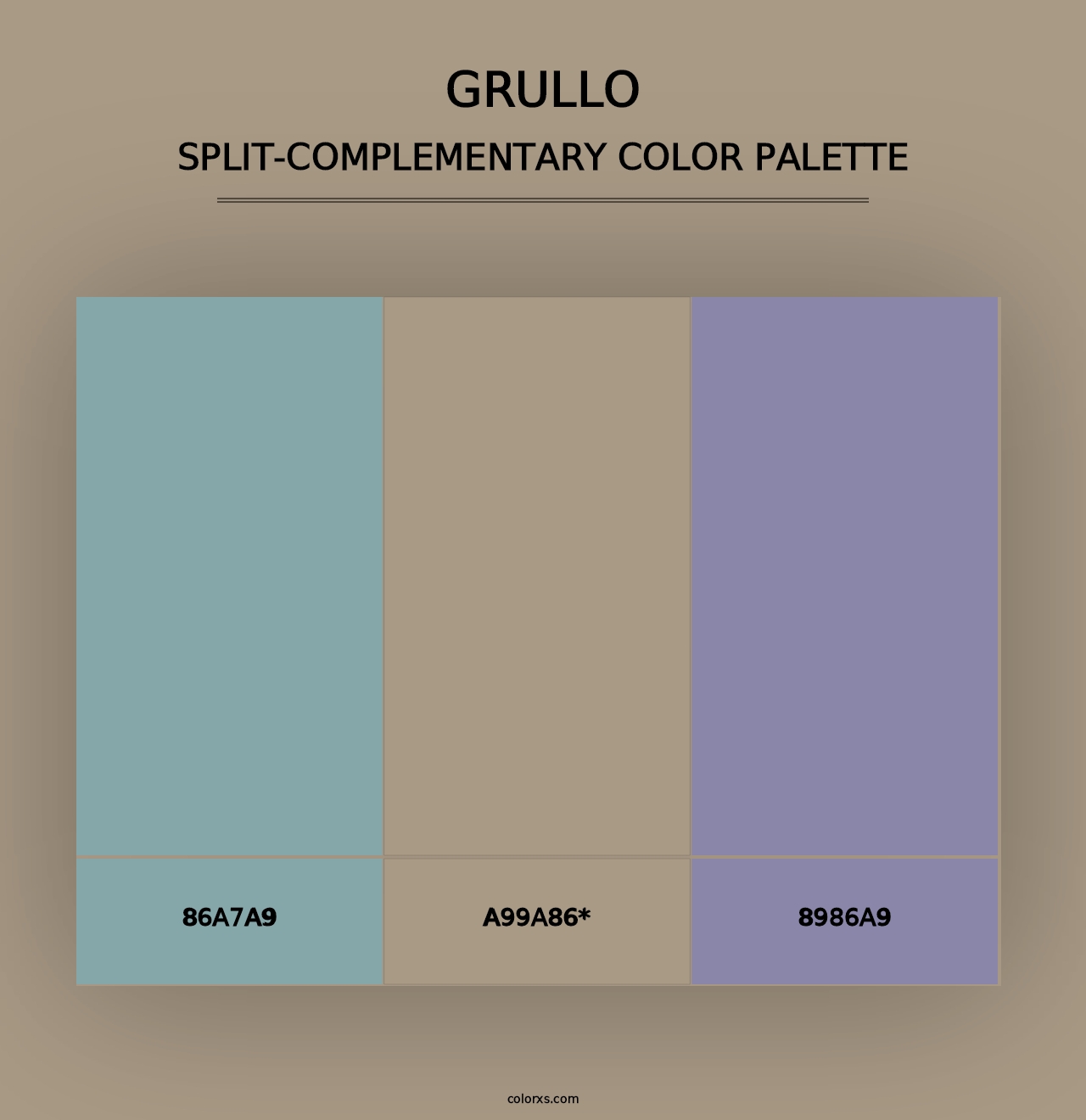 Grullo - Split-Complementary Color Palette