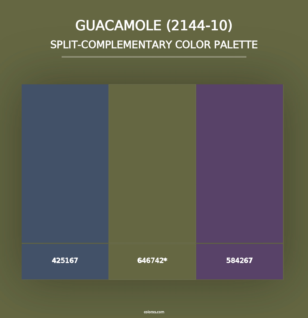 Guacamole (2144-10) - Split-Complementary Color Palette