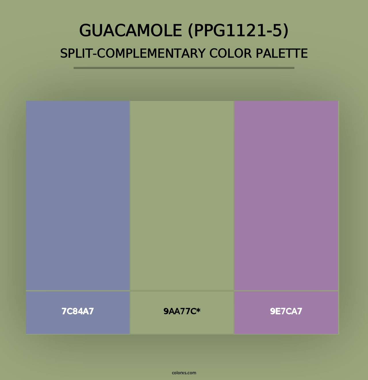 Guacamole (PPG1121-5) - Split-Complementary Color Palette