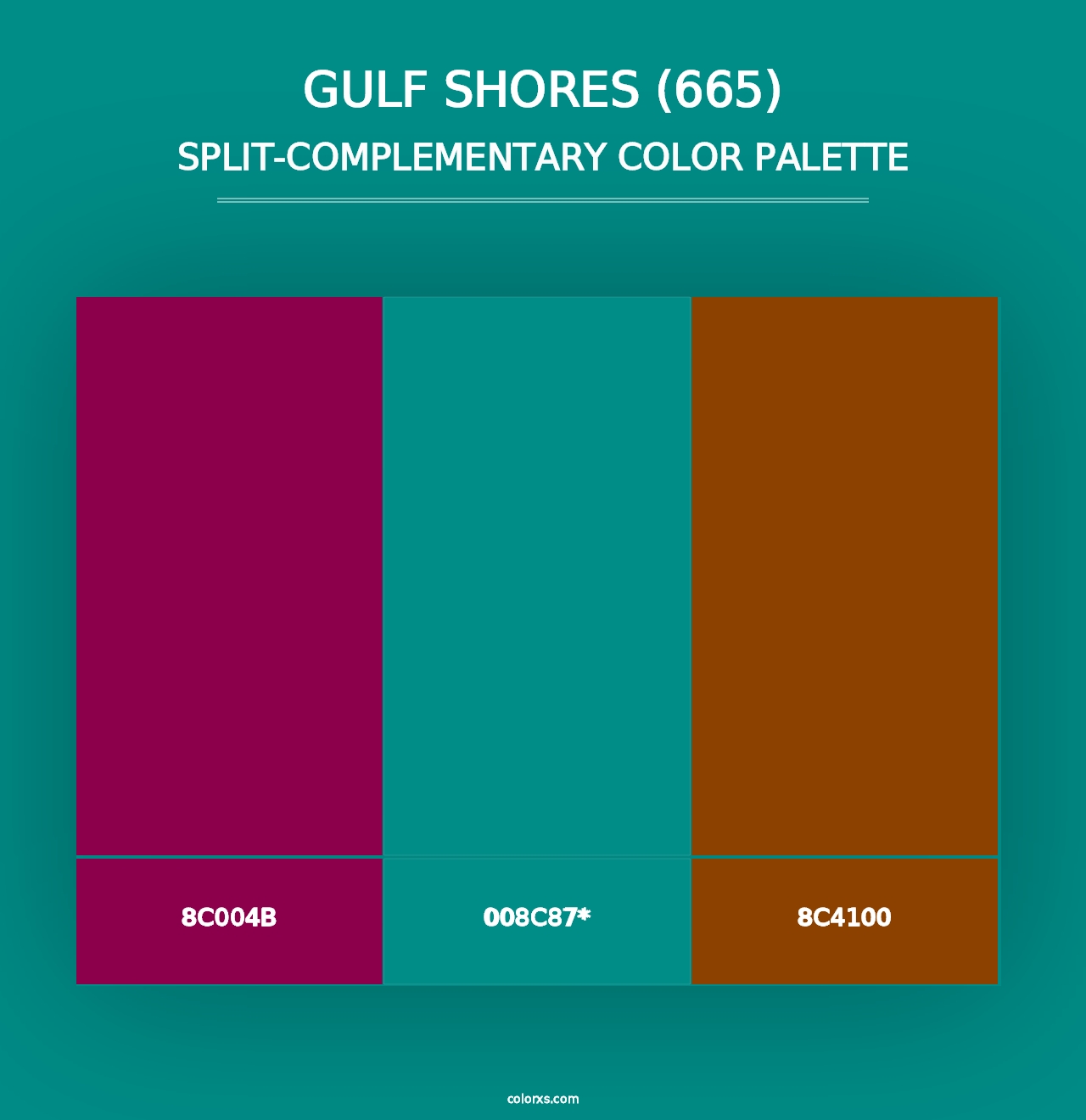 Gulf Shores (665) - Split-Complementary Color Palette