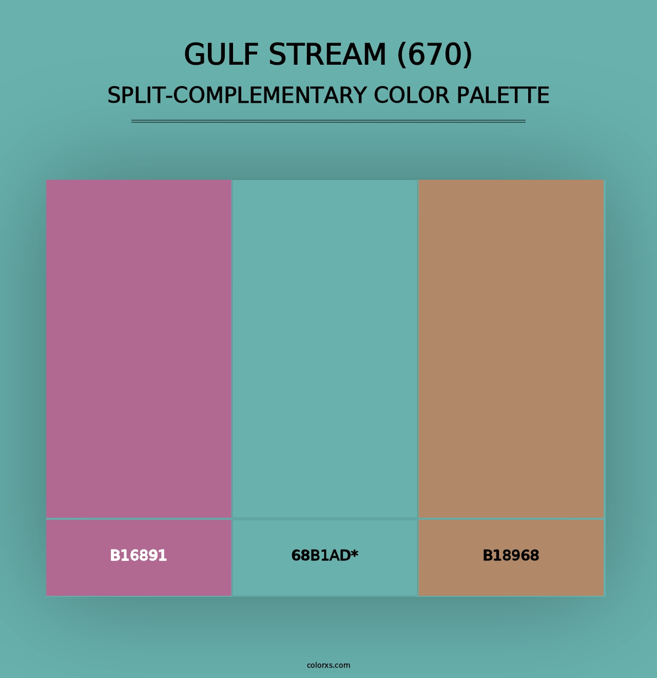 Gulf Stream (670) - Split-Complementary Color Palette