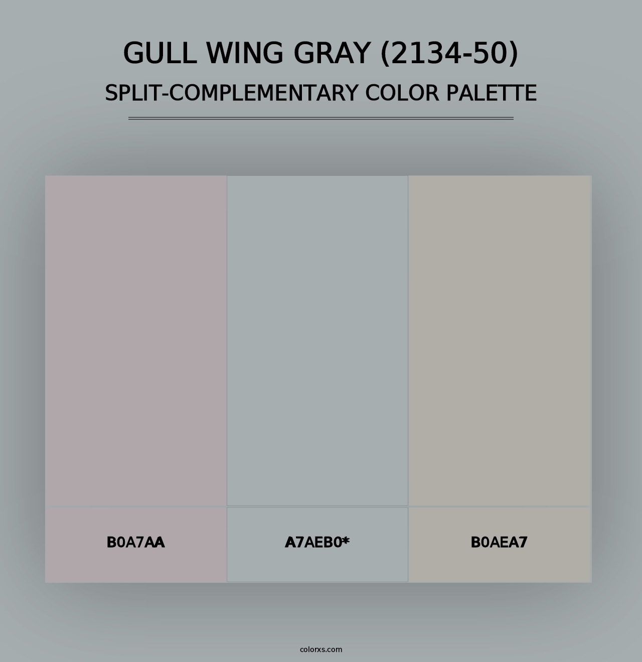 Gull Wing Gray (2134-50) - Split-Complementary Color Palette