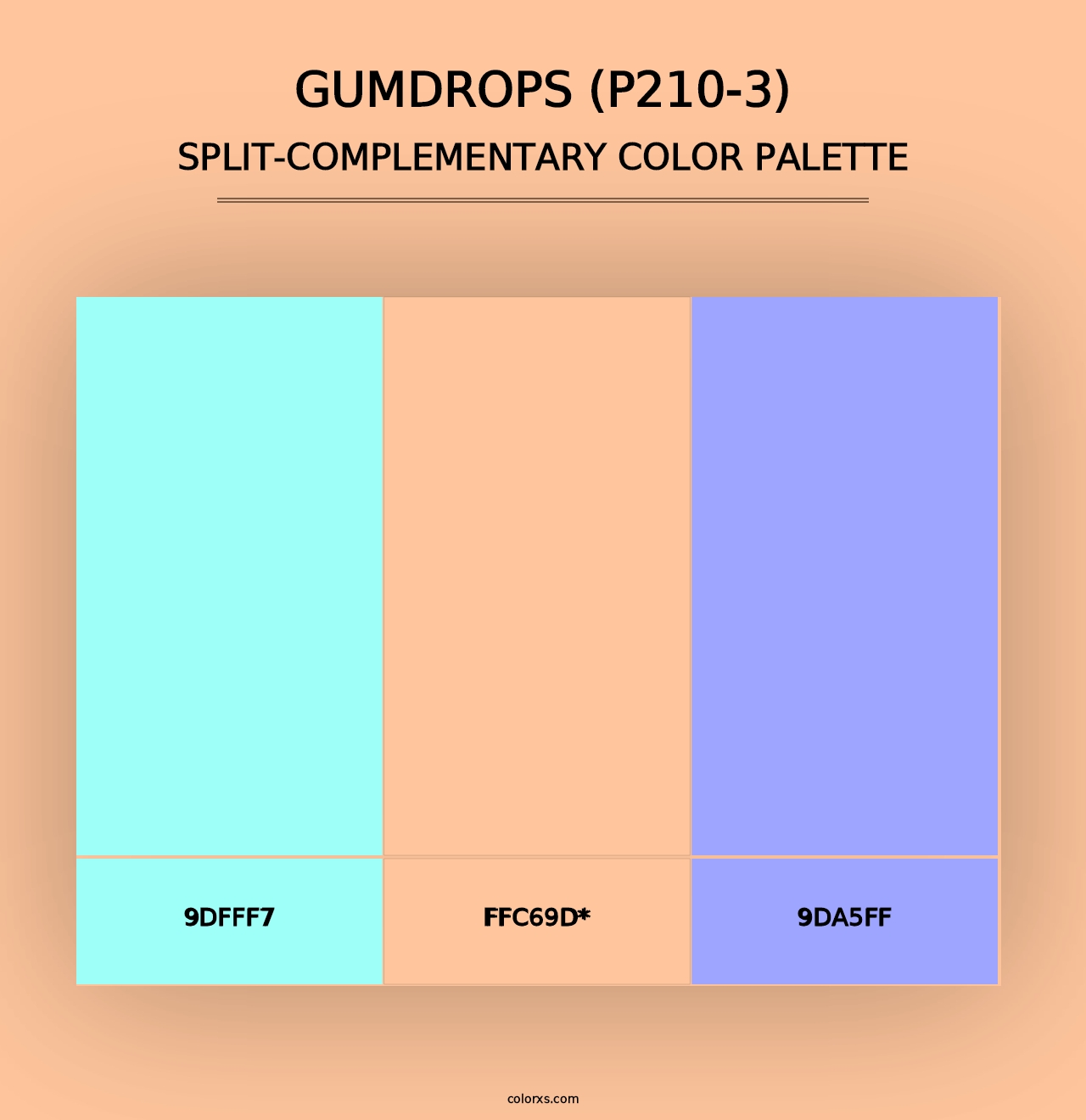 Gumdrops (P210-3) - Split-Complementary Color Palette