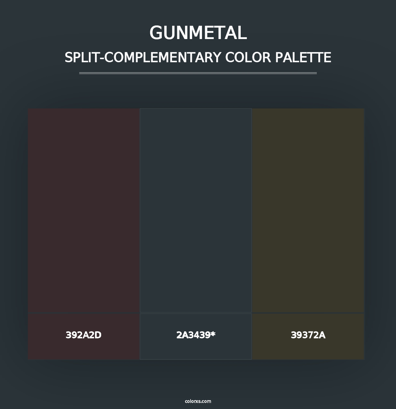 Gunmetal - Split-Complementary Color Palette