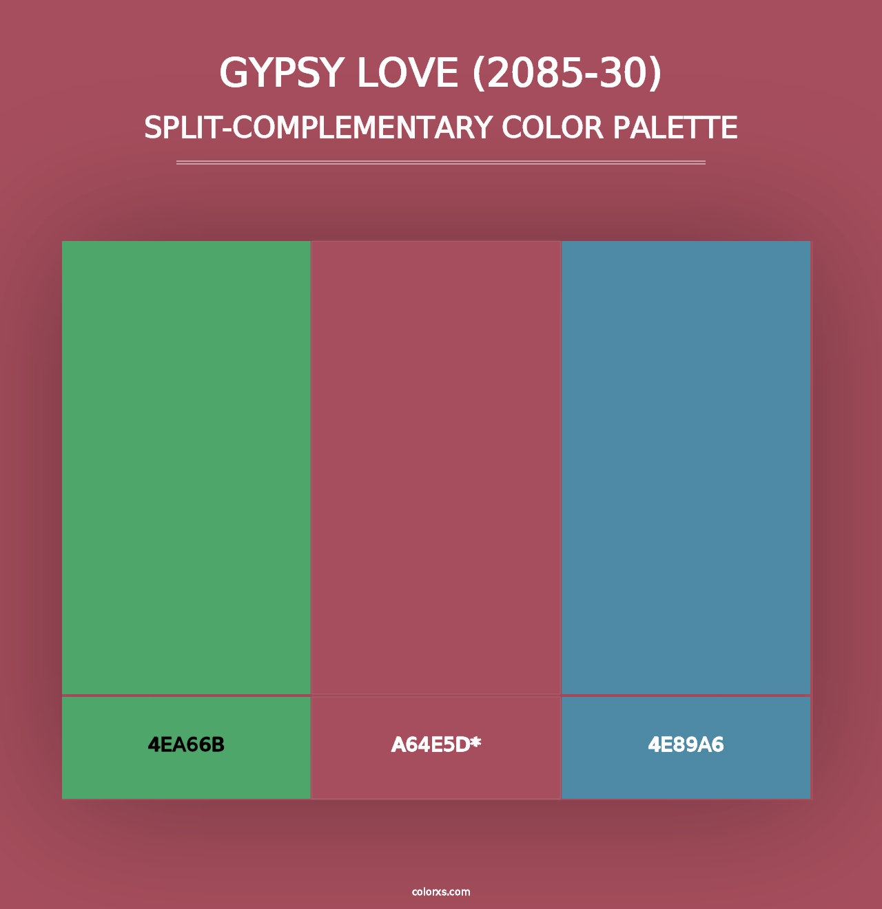 Gypsy Love (2085-30) - Split-Complementary Color Palette