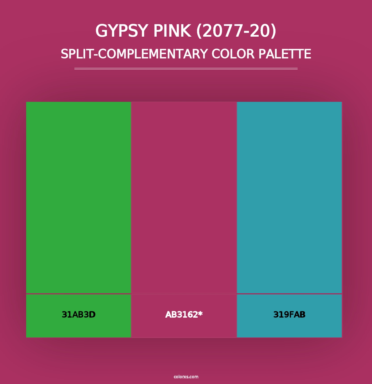 Gypsy Pink (2077-20) - Split-Complementary Color Palette