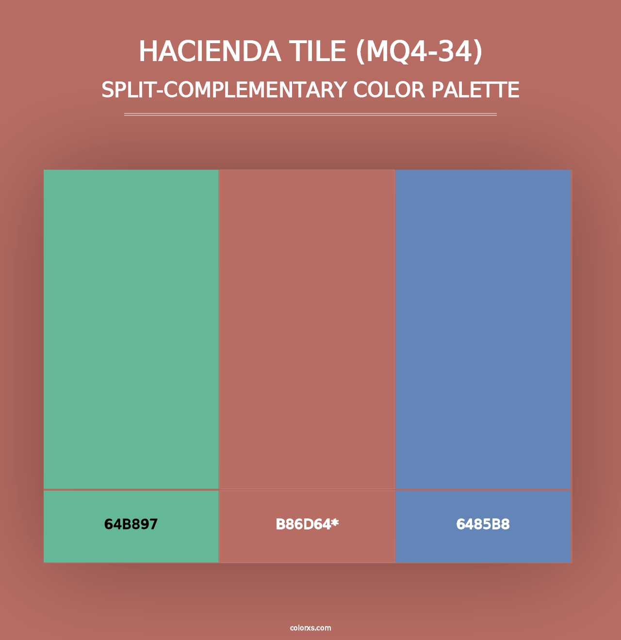 Hacienda Tile (MQ4-34) - Split-Complementary Color Palette