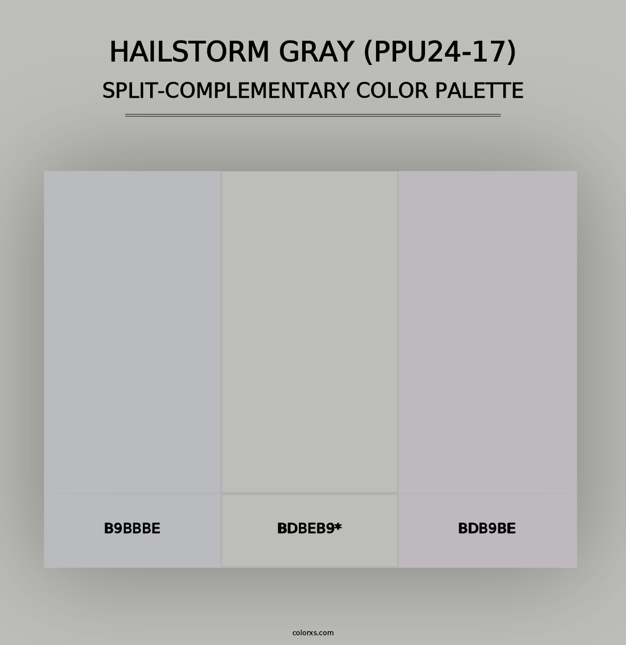 Hailstorm Gray (PPU24-17) - Split-Complementary Color Palette