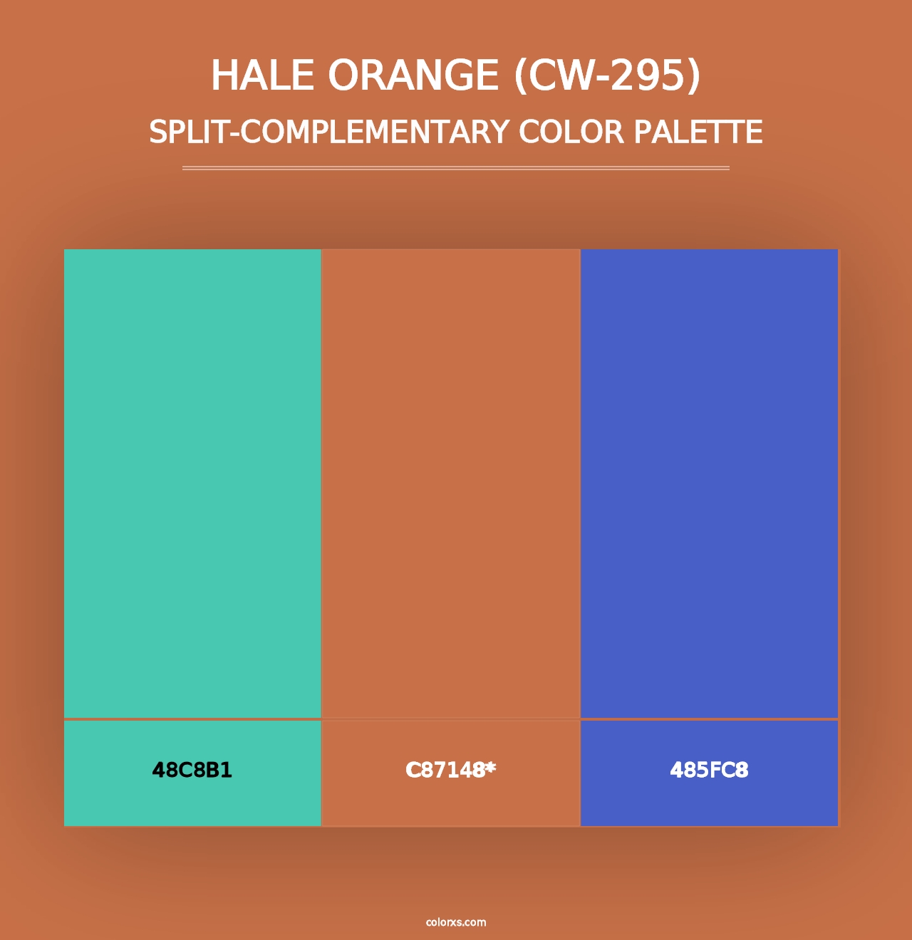 Hale Orange (CW-295) - Split-Complementary Color Palette