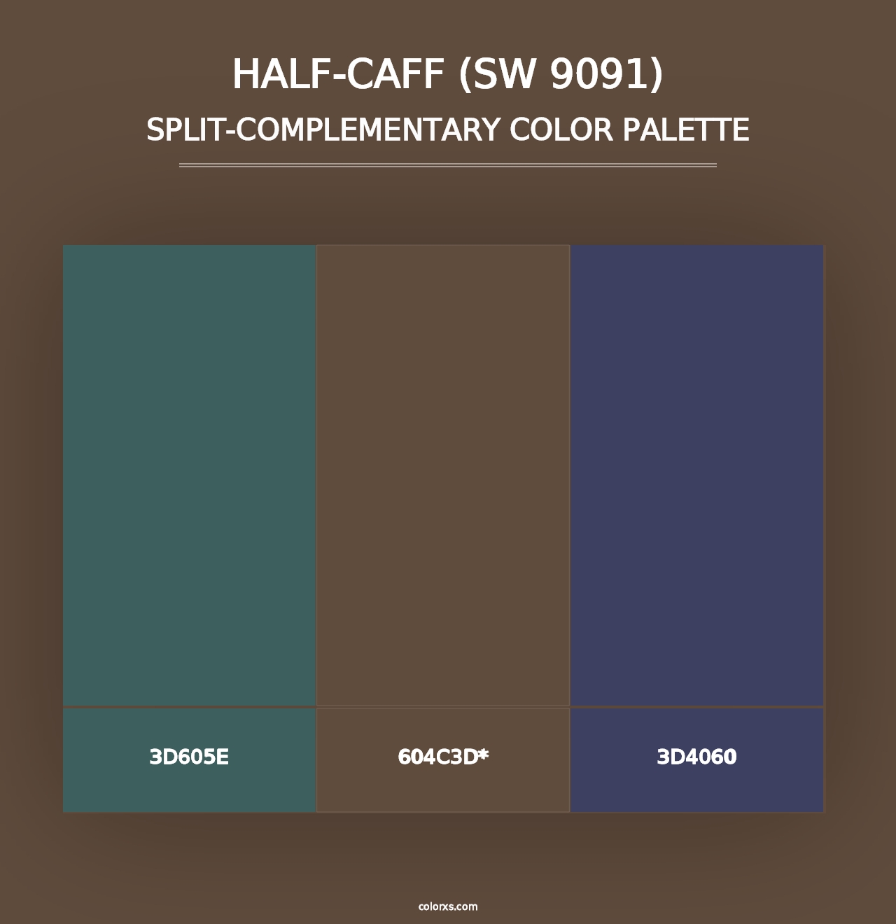 Half-Caff (SW 9091) - Split-Complementary Color Palette