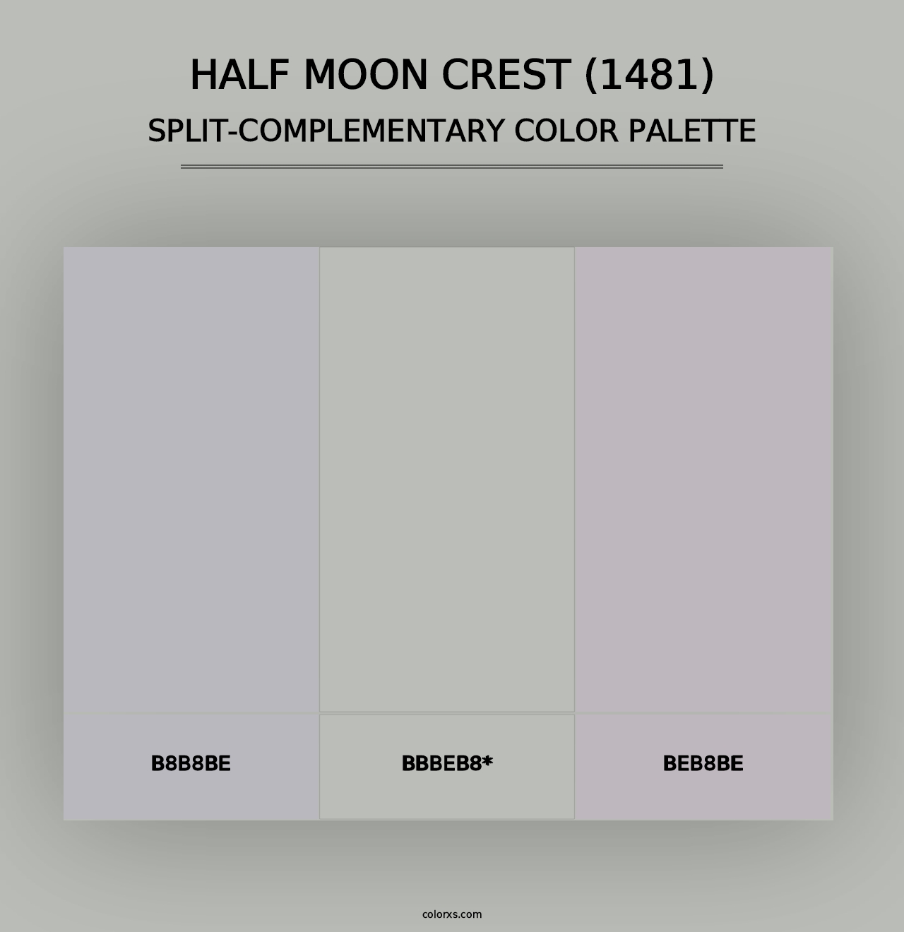 Half Moon Crest (1481) - Split-Complementary Color Palette