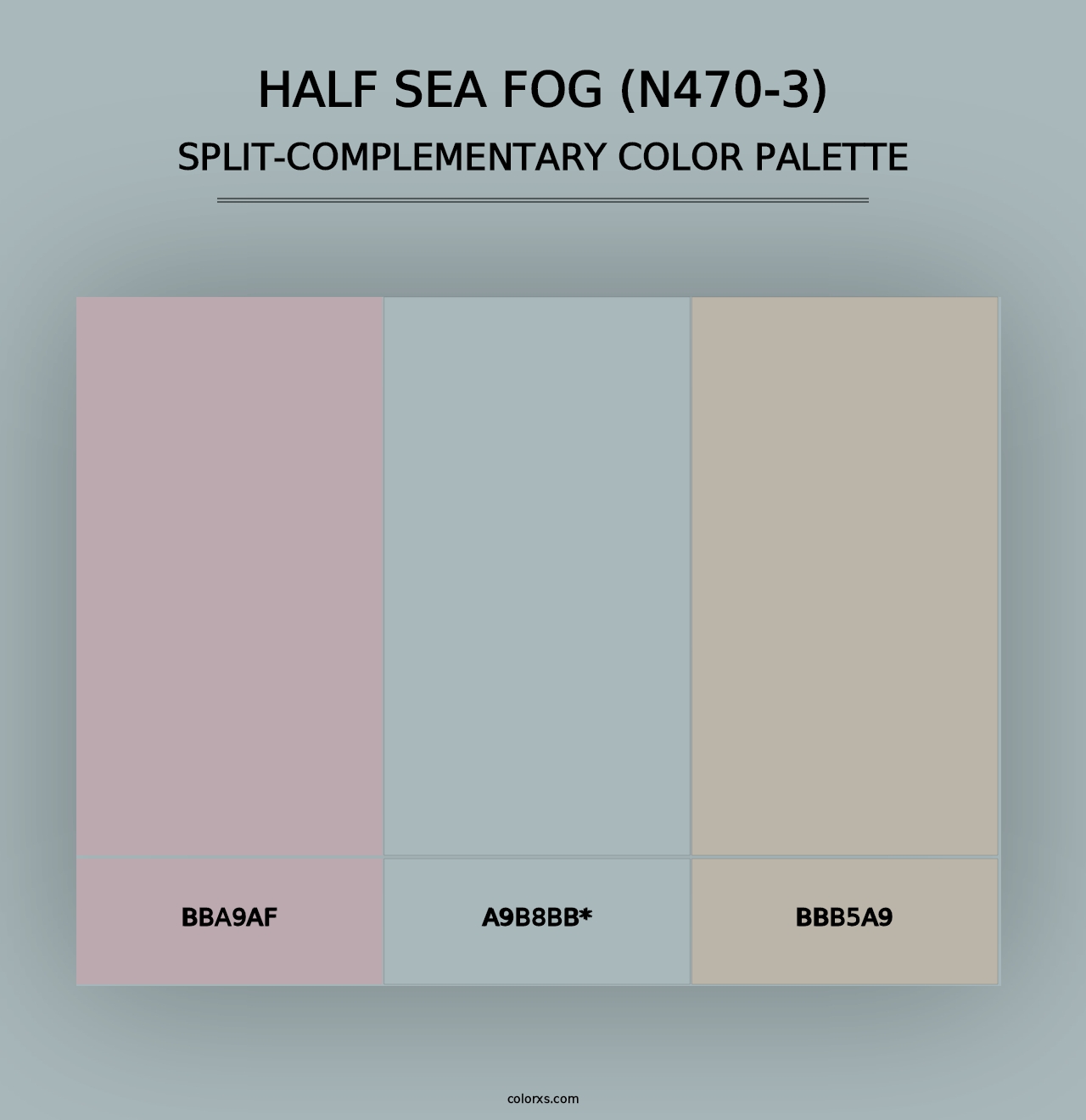 Half Sea Fog (N470-3) - Split-Complementary Color Palette