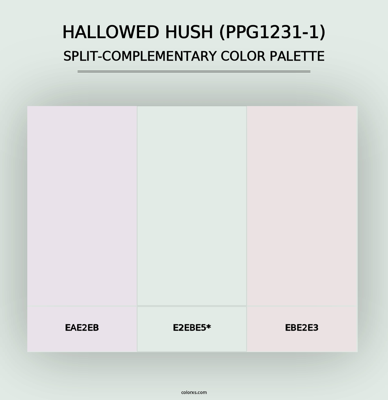 Hallowed Hush (PPG1231-1) - Split-Complementary Color Palette