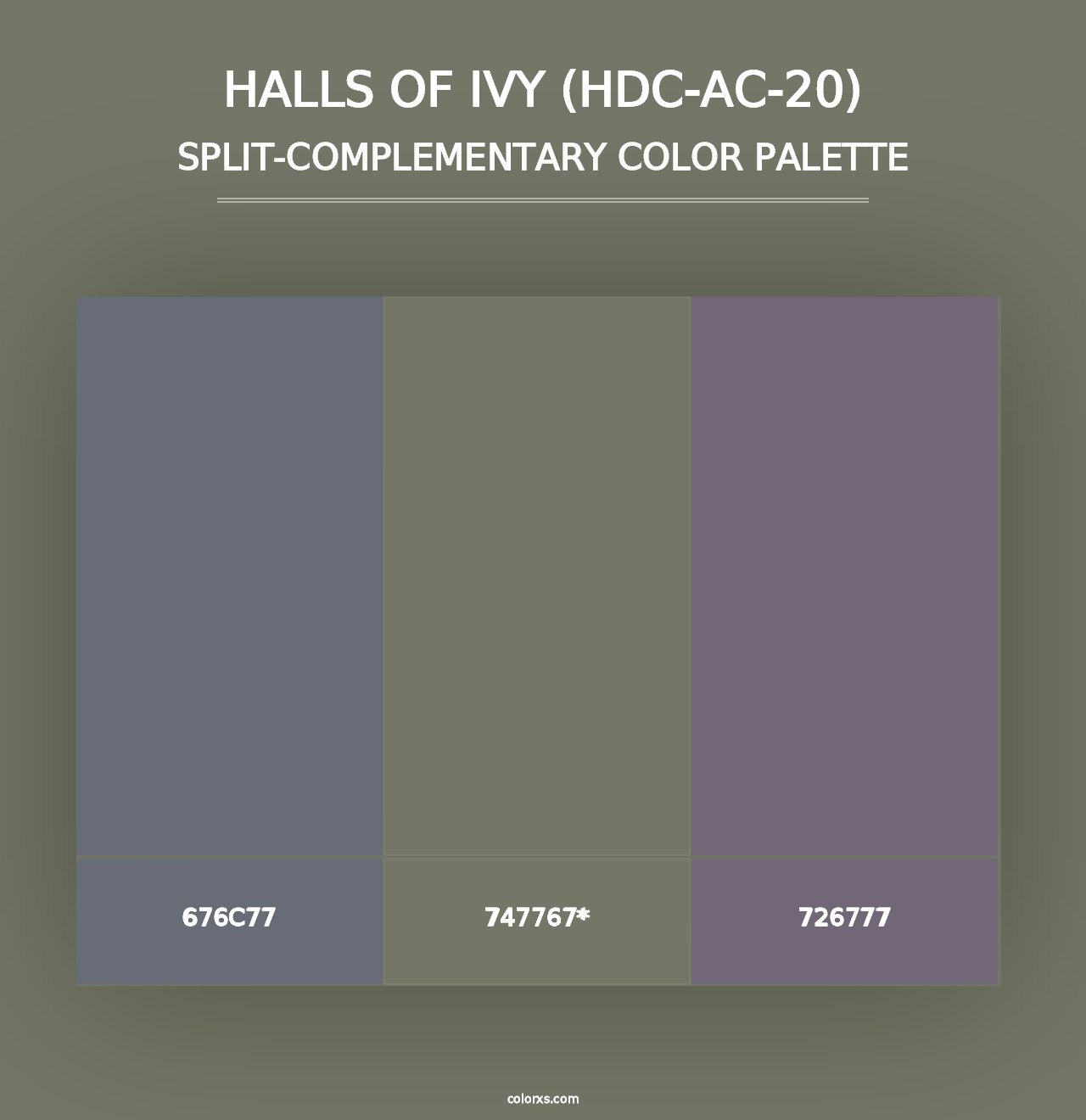 Halls Of Ivy (HDC-AC-20) - Split-Complementary Color Palette