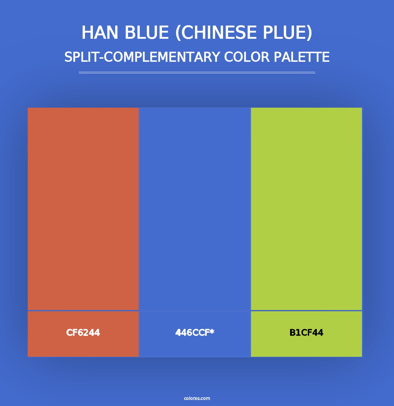 Han Blue (Chinese Plue) - Split-Complementary Color Palette