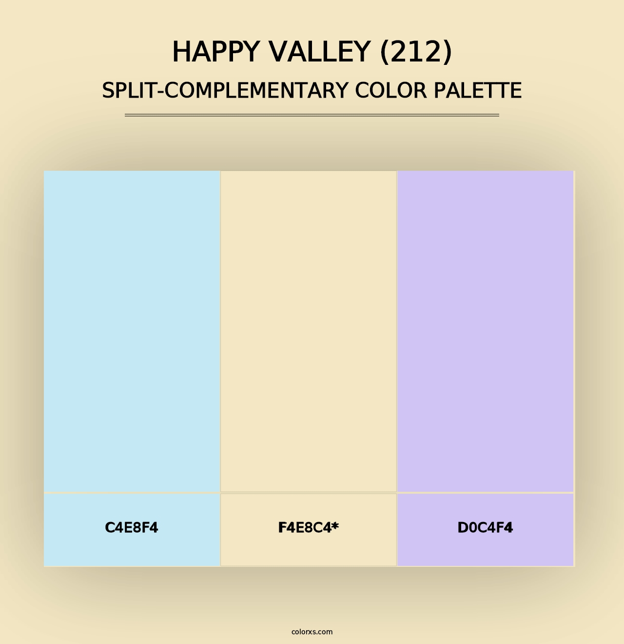 Happy Valley (212) - Split-Complementary Color Palette