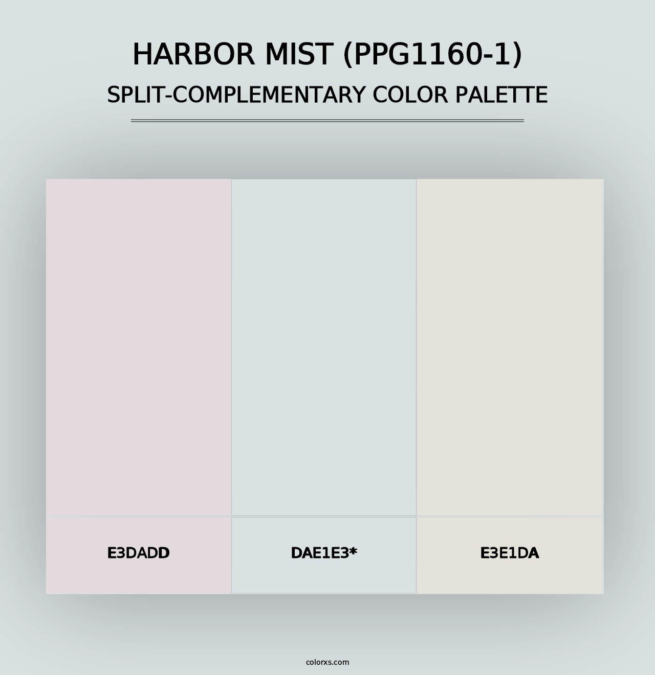 Harbor Mist (PPG1160-1) - Split-Complementary Color Palette