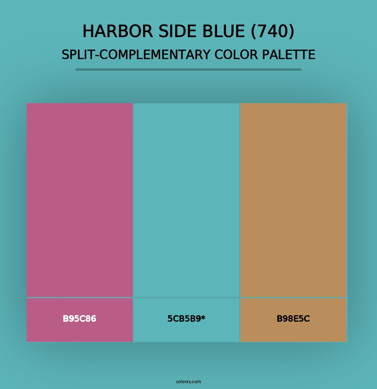 Harbor Side Blue (740) - Split-Complementary Color Palette