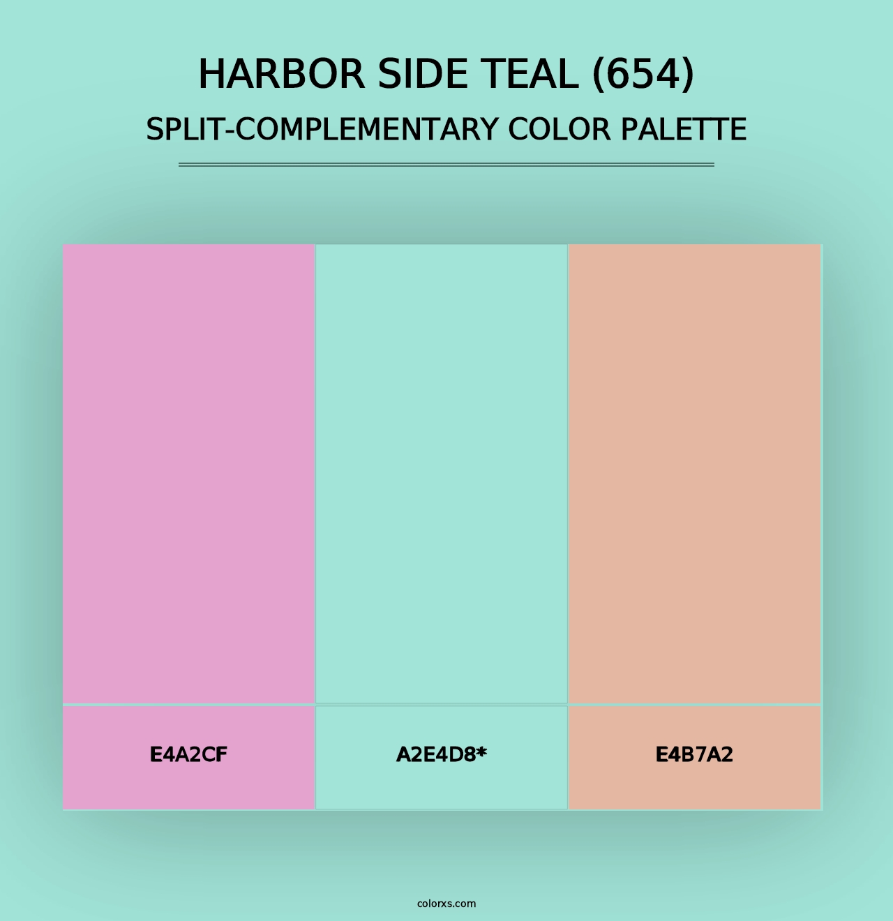 Harbor Side Teal (654) - Split-Complementary Color Palette