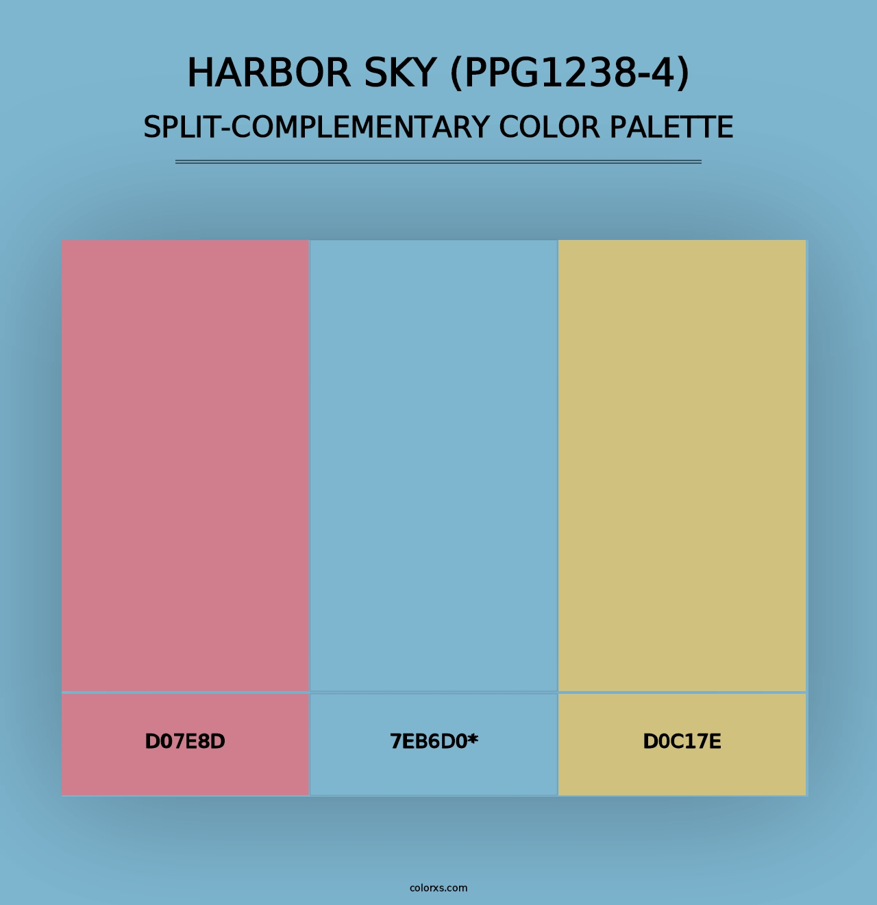 Harbor Sky (PPG1238-4) - Split-Complementary Color Palette