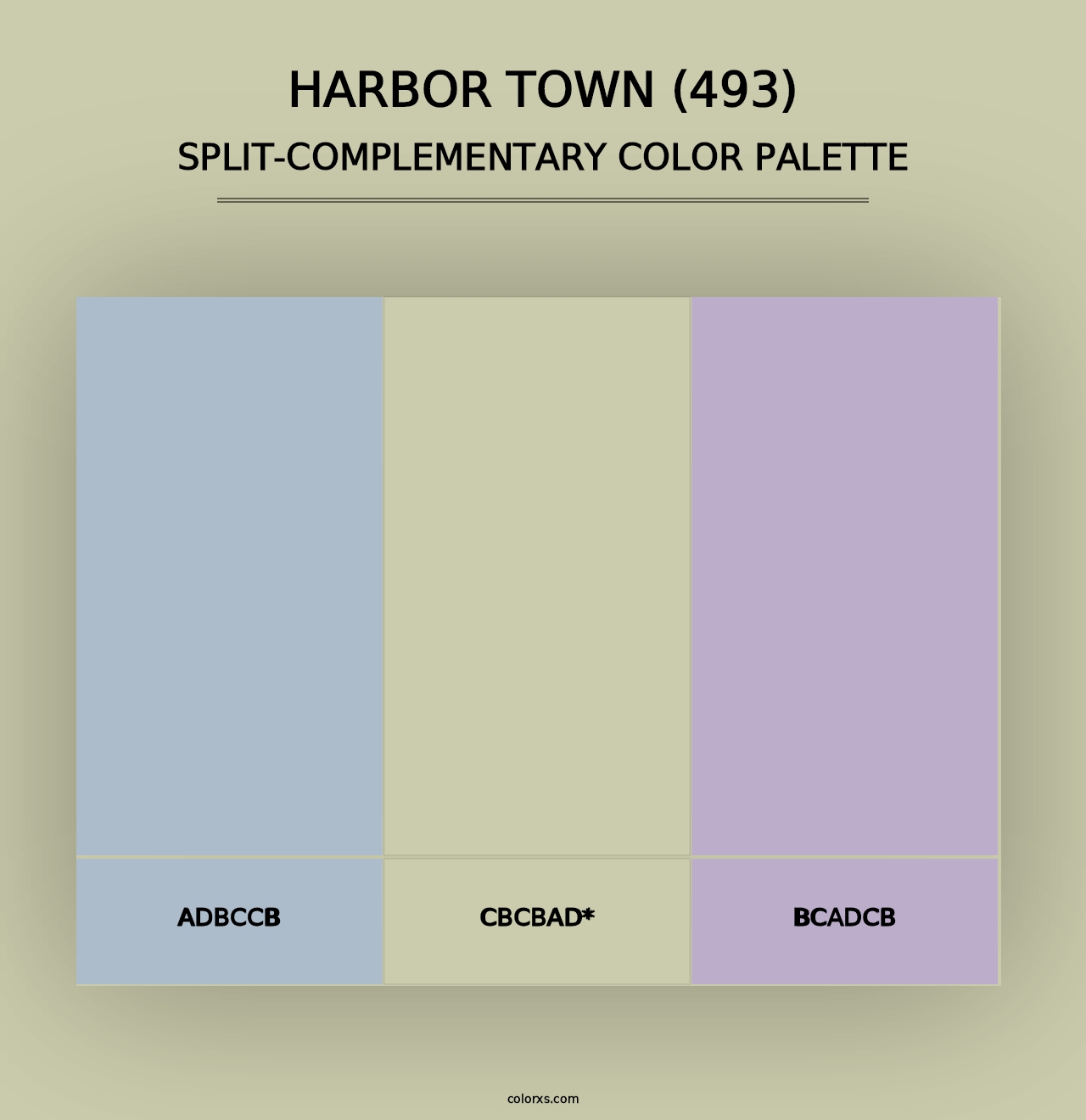 Harbor Town (493) - Split-Complementary Color Palette