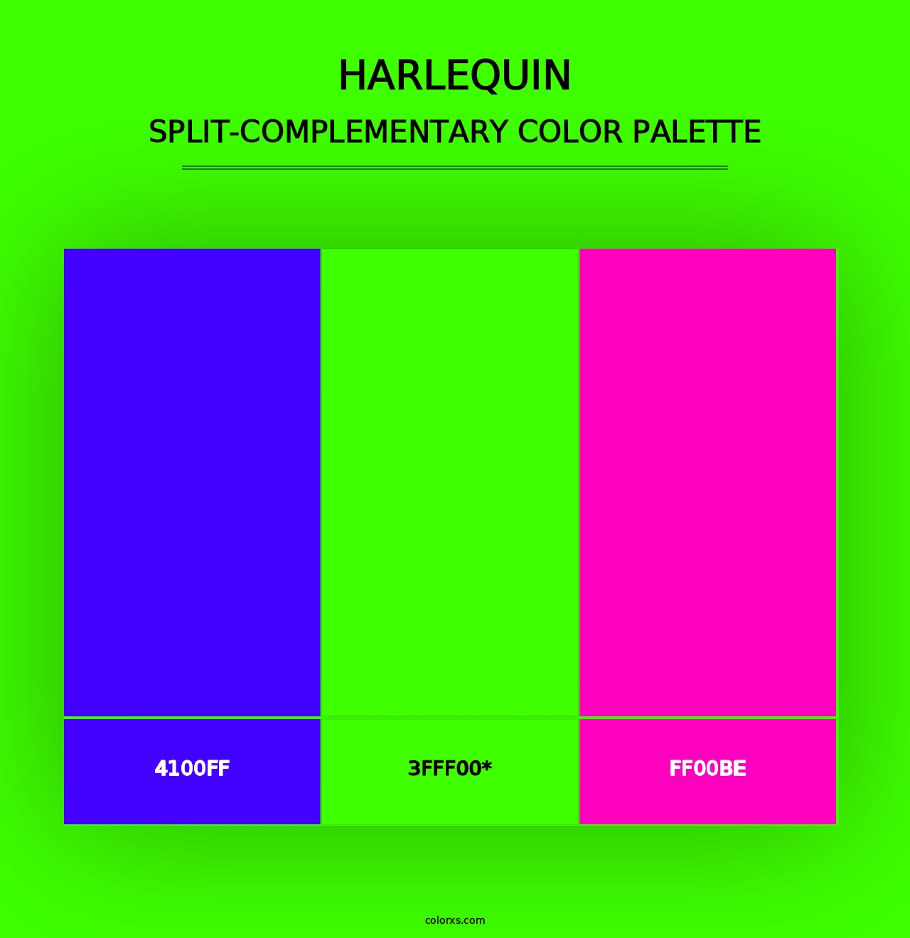 Harlequin - Split-Complementary Color Palette