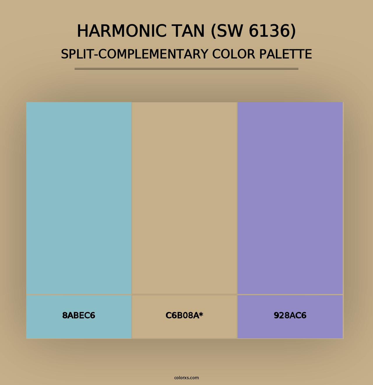 Harmonic Tan (SW 6136) - Split-Complementary Color Palette