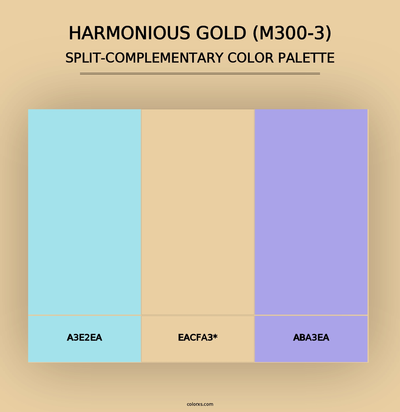 Harmonious Gold (M300-3) - Split-Complementary Color Palette