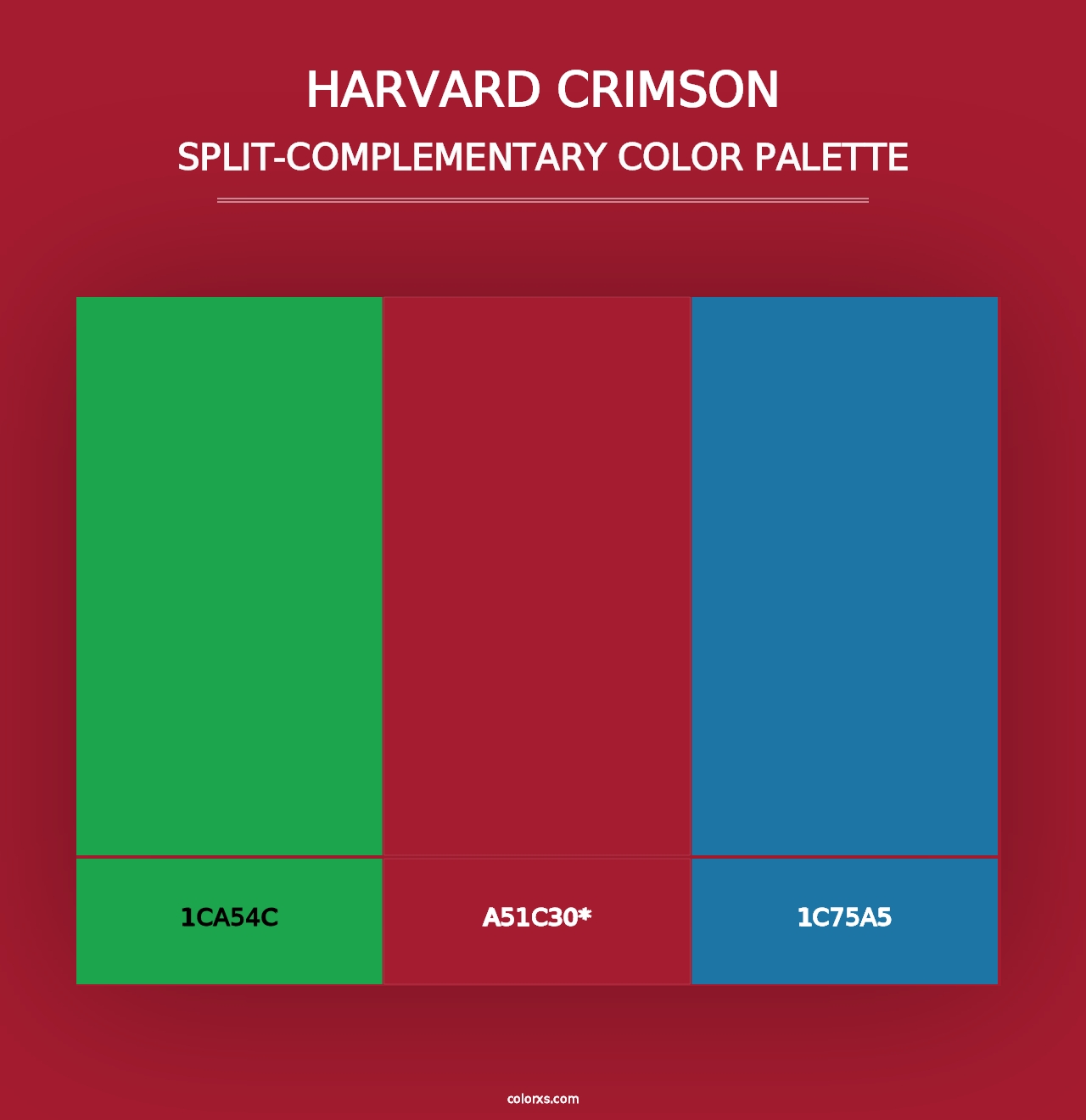 Harvard Crimson - Split-Complementary Color Palette