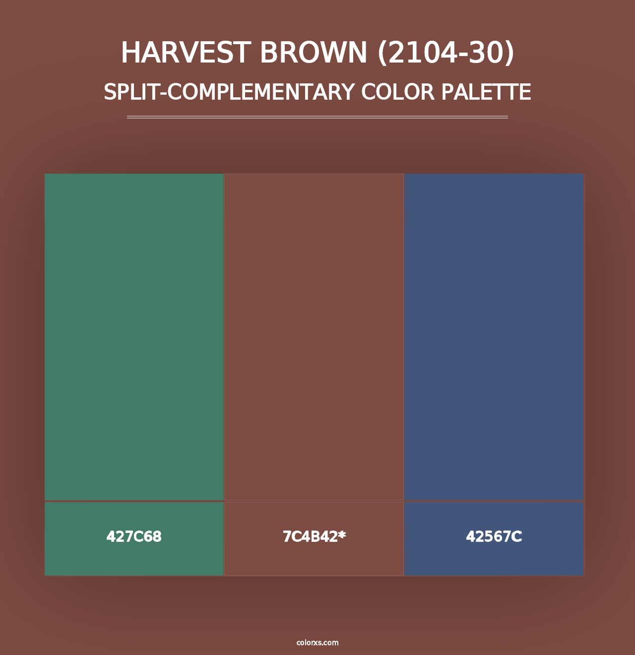 Harvest Brown (2104-30) - Split-Complementary Color Palette