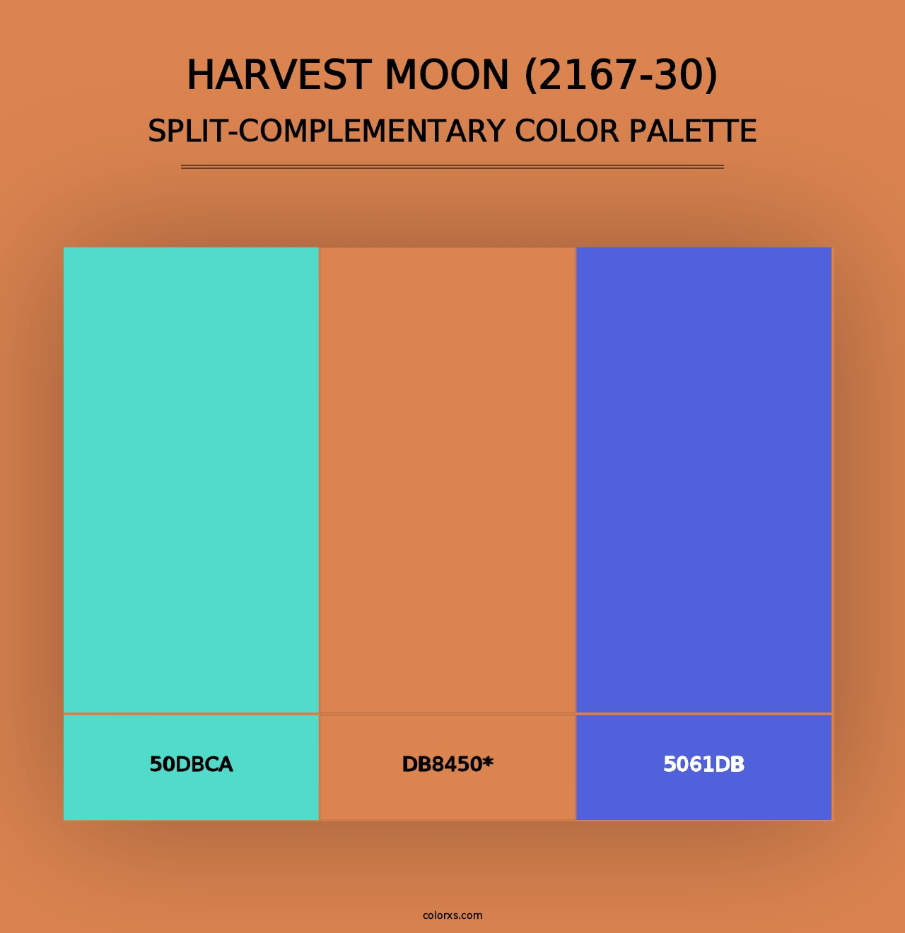 Harvest Moon (2167-30) - Split-Complementary Color Palette